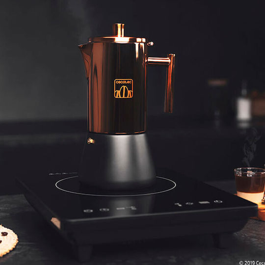 Cecotec Moking 600 Cafetieră Pentru Plită 6 Căni Inox Auriu