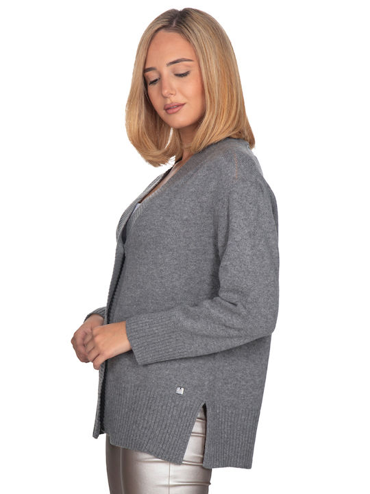 Women's Cardigan with Buttons Grey