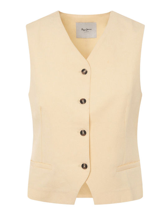 Aditi Women's Vest Light Yellow
