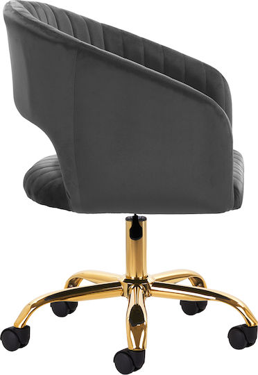 4rico Swivel Chair Qs-of212g Velvet Gray