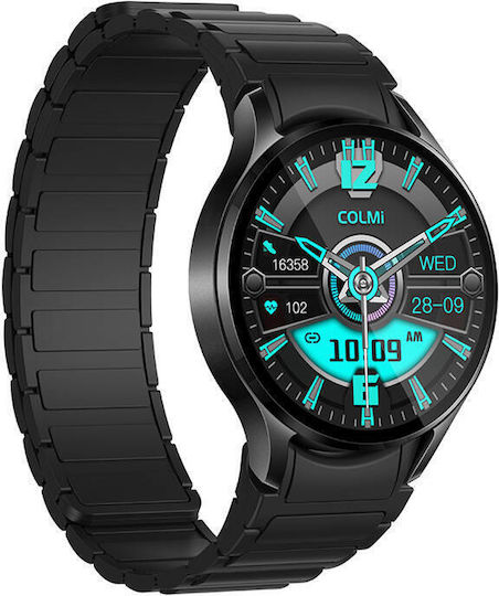 Colmi i28 Ultra 43mm Smartwatch with Heart Rate Monitor (Strap Black)