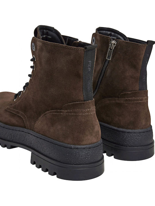 Lincoln Young Suede Καφέ Ανδρικά Μποτάκια με Φερμουάρ