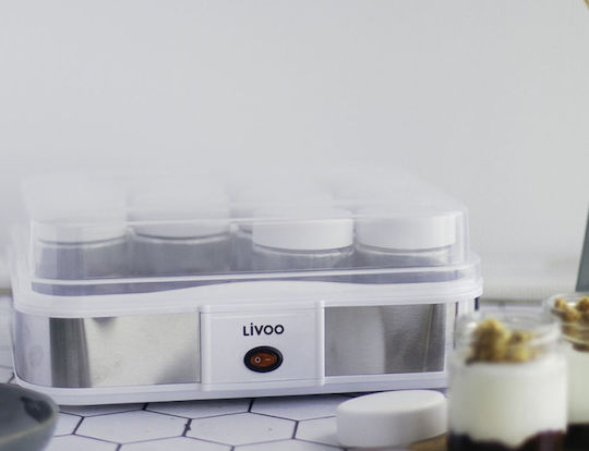 Livoo Γιαουρτομηχανή 1.2lt Λευκή 21.5W
