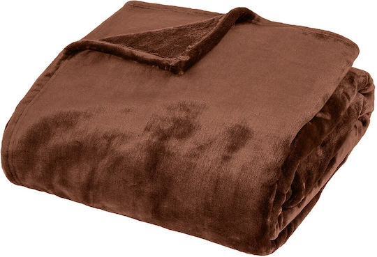 Atmosphera Cuddly Ημίδιπλη 180x230εκ. Brown