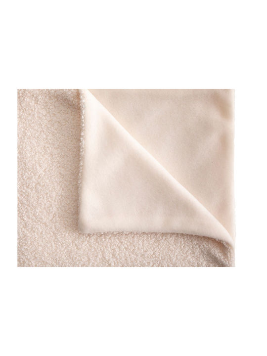 Atmosphera Jaiko Fleece Blanket Sofa 120x160cm Ivory