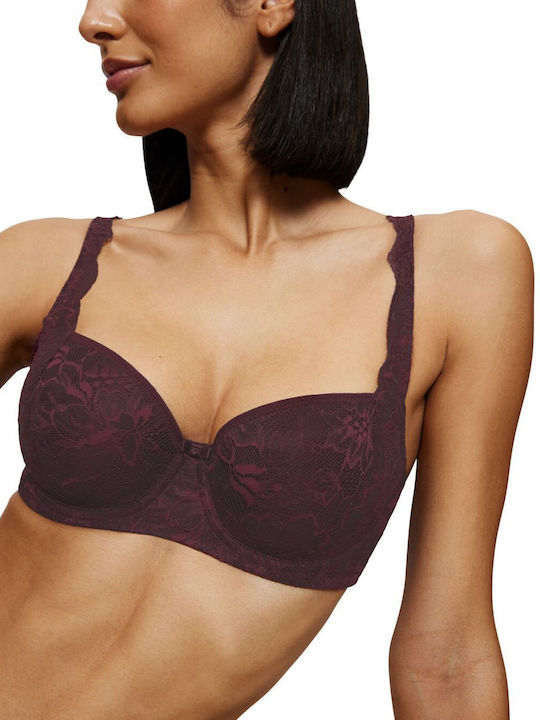 Triumph Balconette Balconette Bra with Light Padding Underwire Bordeaux