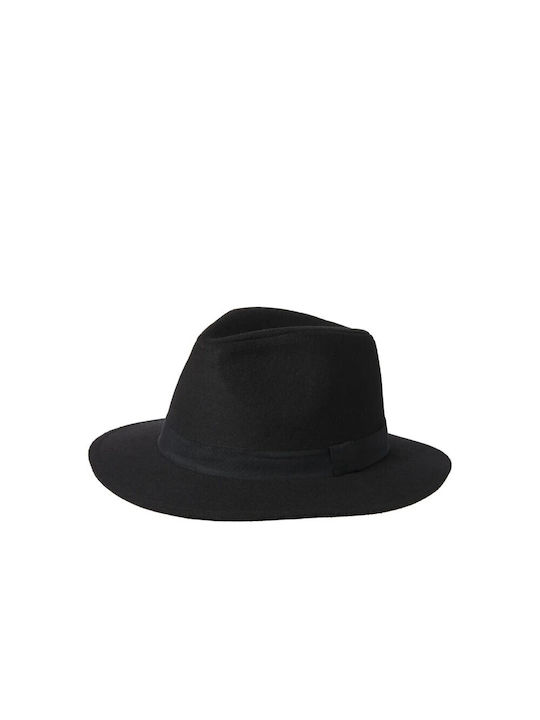 Jack & Jones Υφασμάτινo Ανδρικό Καπέλο Καβουράκι Μαύρο