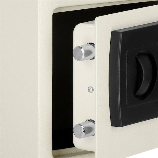 Seif electronic cu cod și cheie 200x300x200 mm oțel bej