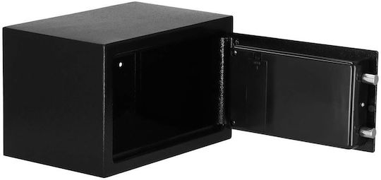 Seif electronic cu cod și cheie 200x310x200 mm oțel negru