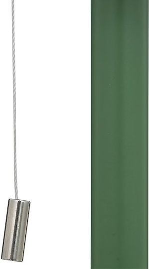 Atmosphera Zack Metallisches Tischlampen LED mit Weißem Hut und Grüner Basis