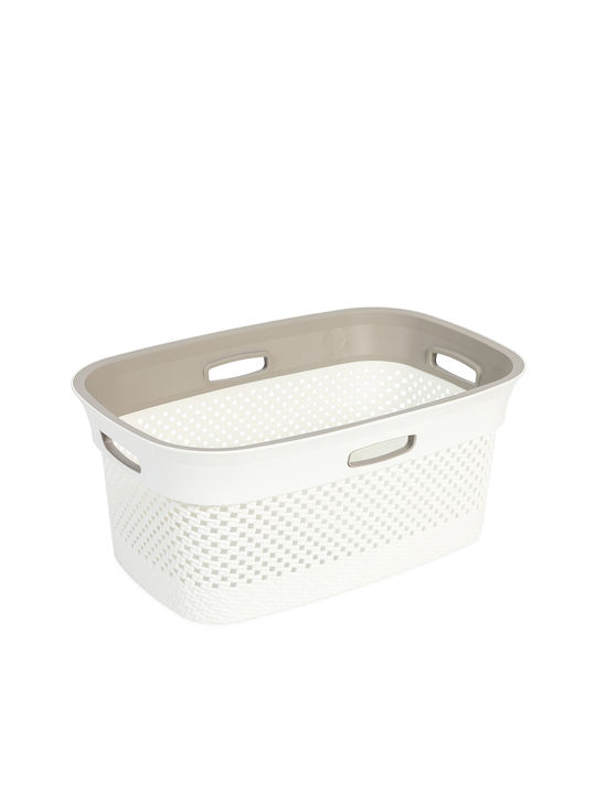 DEA home Καλάθι Αποθήκευσης Πλαστικό Λευκό 45lt