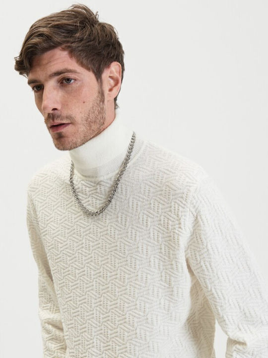 Langarm-Pullover White