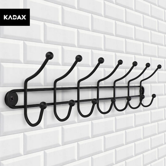 Suport cuier de perete Kadax cu 3+7 cârlige