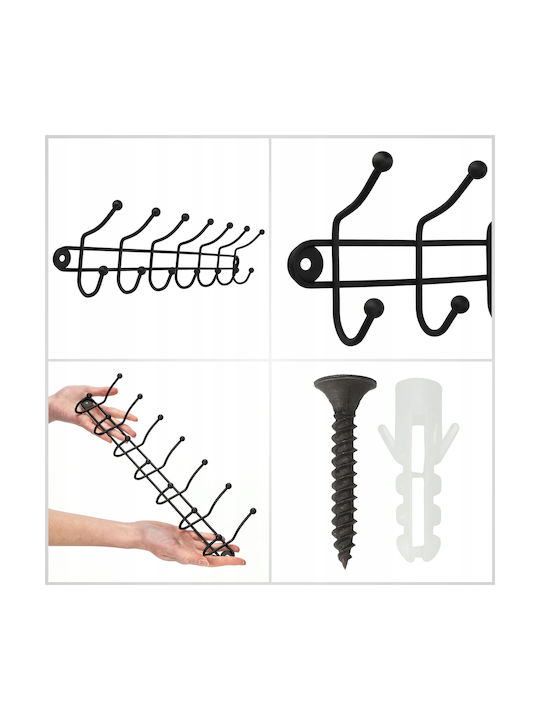Kadax Wall-mounted Clothes Hanger Holder 3+7 Hooks