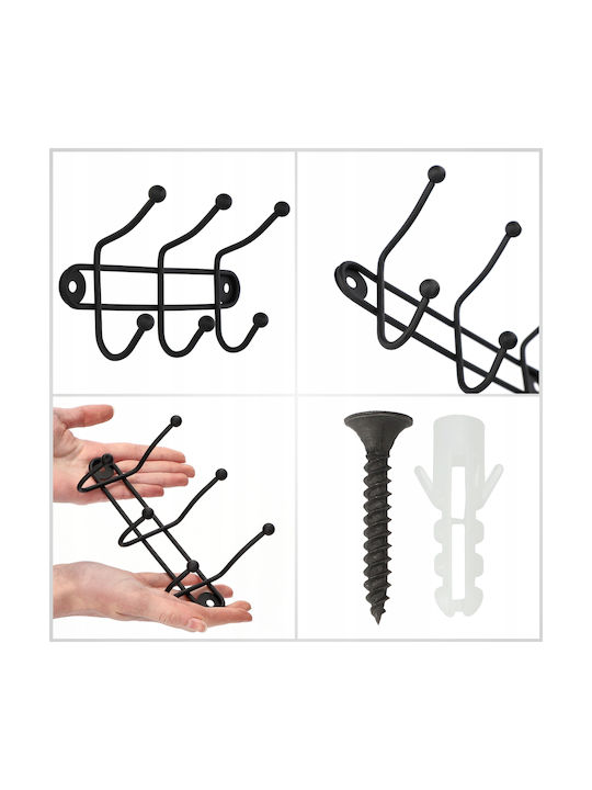 Kadax Wall-mounted Clothes Hanger Holder 3+7 Hooks