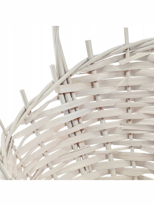 Kadax White Medium Wicker Gift Basket