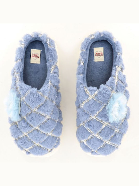 B-Soft Anatomical Women's Slippers in Blue color