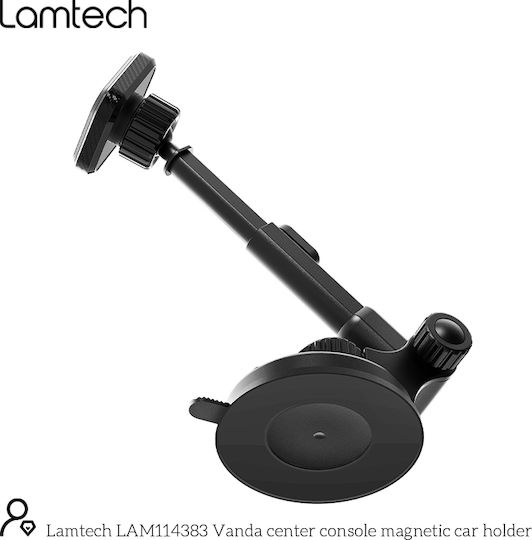 Lamtech Βάση Κινητού Αυτοκινήτου 6.5" με Μαγνήτη Μαύρη