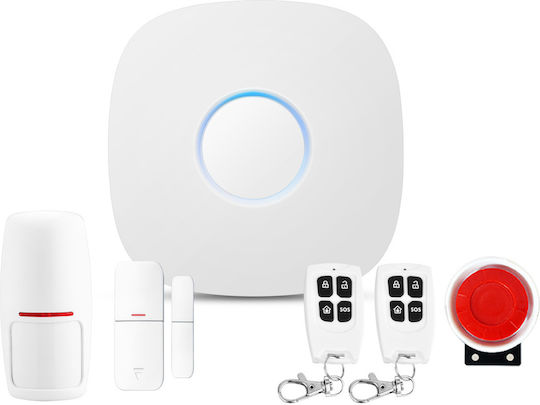 Wifi Security System Infrared Induction Windows Doors 4g Gsm App Control Two-way Intercom 99 Protection Zones Sos Sms Alert 6 Integrated Numbers Simultaneously Arm