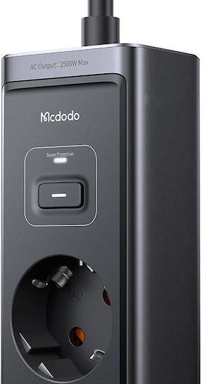 Mcdodo Smart Single Socket Safety with 3 USB-A, 2 USB-C and Cable 1.5m