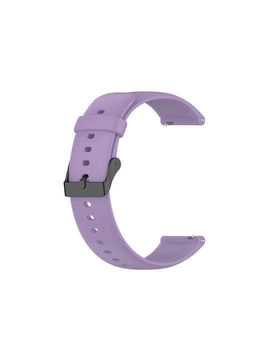 Huawei Watch 4 Watch 4 Pro Solid Color Silicone Stainless Steel Watch Strap Light Purple