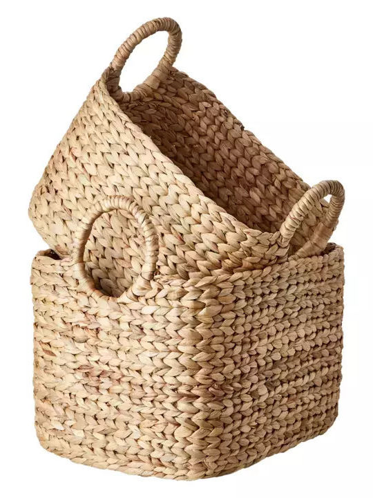 Affari Decorative Basket Wicker Beige 34x28x31cm