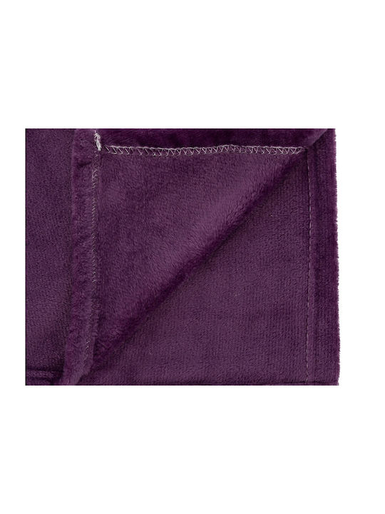 Atmosphera Κουβέρτα Fleece Καναπέ 130x180εκ. Purple