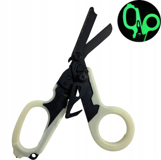 Tactical Medical Rescue Scissors Glow-in--dark 6-in-1 Gold