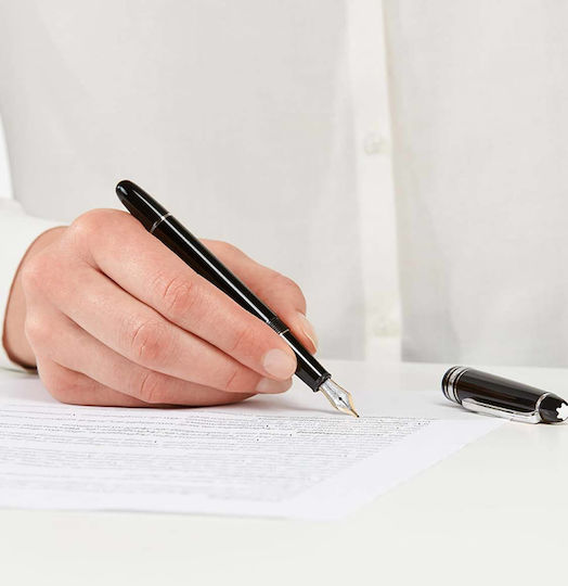 MontBlanc Meisterstuck Black Fountain Pen Med Πένα Γραφής Μαύρη