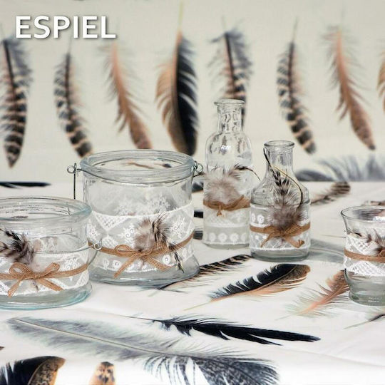 Espiel Σετ Βάζα Γυάλινα Φτερό Διάφανα Φ5.5xΥ16.5cm 4τμχ