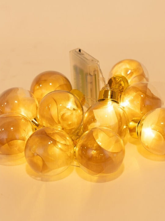 Eurolamp Illuminated Christmas Fabric Figure Ball Rose Gold Length 6cm 3pcs