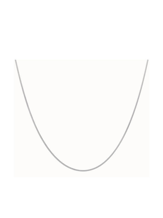 Croma Catene Silver Chain Neck Thin Thickness 1mm and Length 50cm