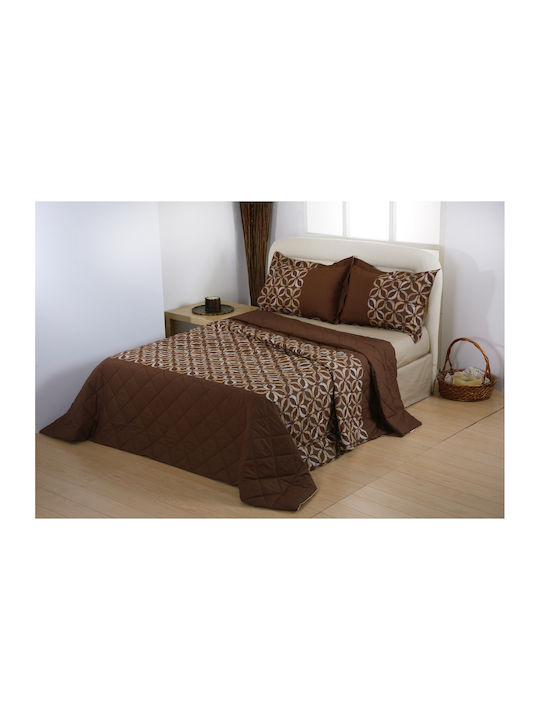 Carven Duvet Cover Set Single with Pillowcase 160x240 Chocolate