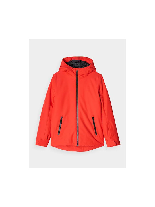 4F Kids Sports Jacket with Hood Red