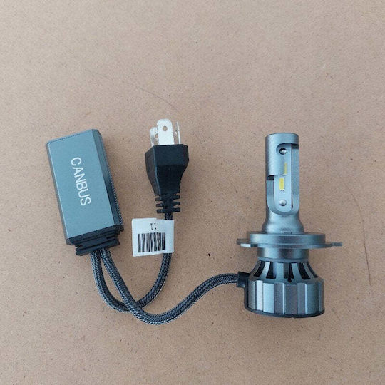 Set de 2 becuri LED H4 Canbus 120W fără erori 12000lm lumină albă rece