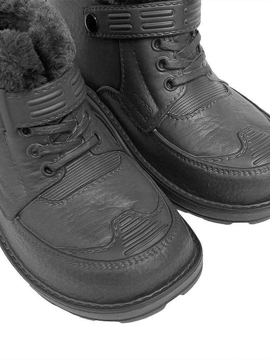 Ustyle Bărbătești Cizme de Siguranță cu Blană Negre