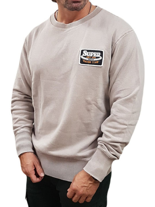 Superdry Mechanic Loose Fit Crew Moonrock, Ecru