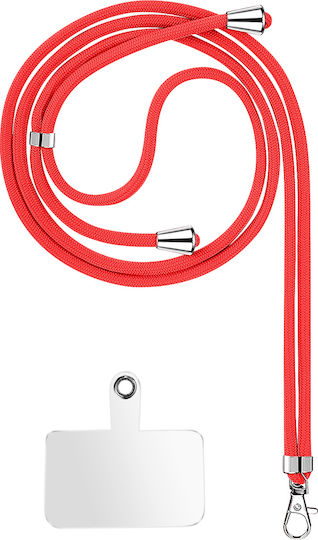 Universal Smartphone Cord Braided Nylon Case 90cm Red