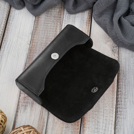 Toc pentru ochelari din piele verde Etui pentru creioane Paolo Peruzzi T-83-bl