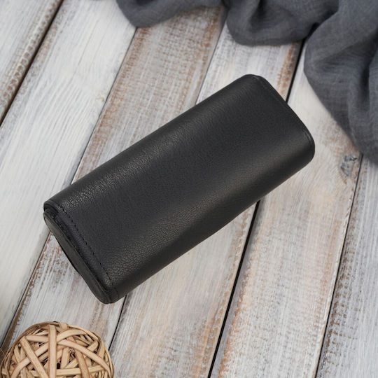 Toc pentru ochelari din piele verde Etui pentru creioane Paolo Peruzzi T-83-bl