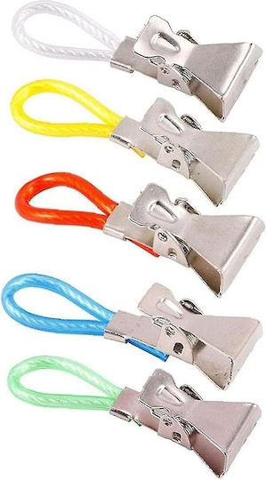 Set 10 Clips Hervorragende Haushaltswaren Handtücher Edelstahl 5,5x1,5 cm Mehrfarbig