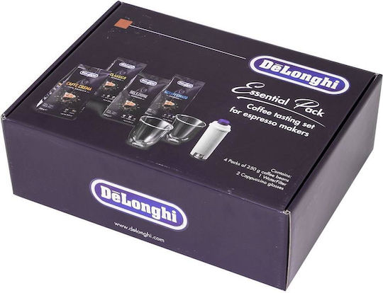 Delonghi Essential Package Delonghi Dlsc317 De'longhi Coffee Beans 4x250g Cappuccino Glasses X2 Water Filter