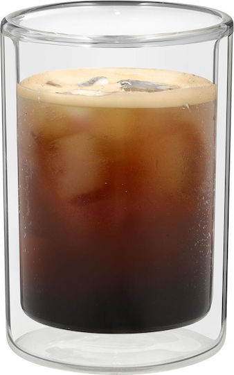 Set 2 Pahare Delonghi Cold Brew Dlsc324 As00004171 Capacitate 220ml Sticlă Borosilicată cu Dublu Perete Menține Temperatura Constantă Suflate Manual Sigur pentru Cuptorul cu Microunde Sigur pentru Mașina de Spălat Vase