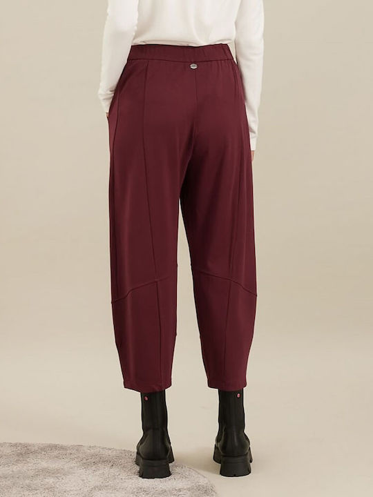 Namaste Women's Fabric Trousers Wine