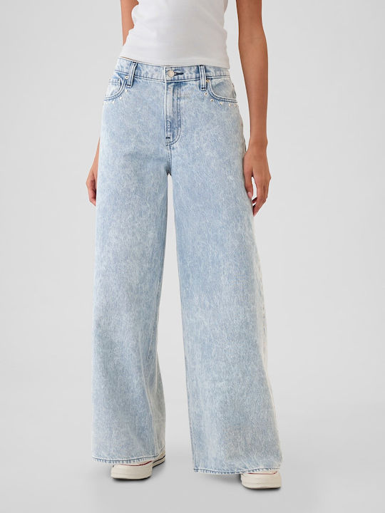 Damenjeans in Weit geschnittener Linie Light Wash