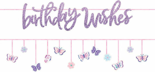 Amscan Hängendes Ornament für Party Schmetterlinge 6 Stück 61 cm