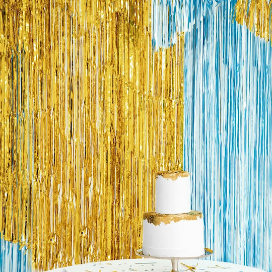 PartyDeco Curtain For Party In Gold Colour 90cm