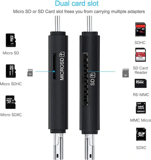 ATC Card Reader micro USB / USB 2.0 για SD