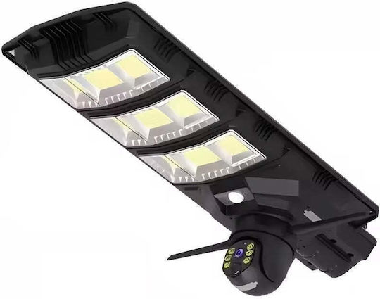 Lumină stradală solară de 300W cu cameră de supraveghere încorporată telecomandă neagră