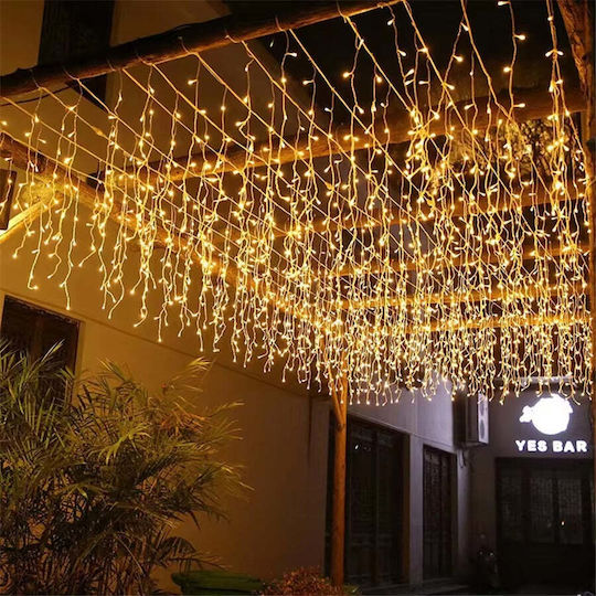 Instalare Lumină Solară Alb Cald-rece Multicolor 320 Leds Telecomandă 12m
